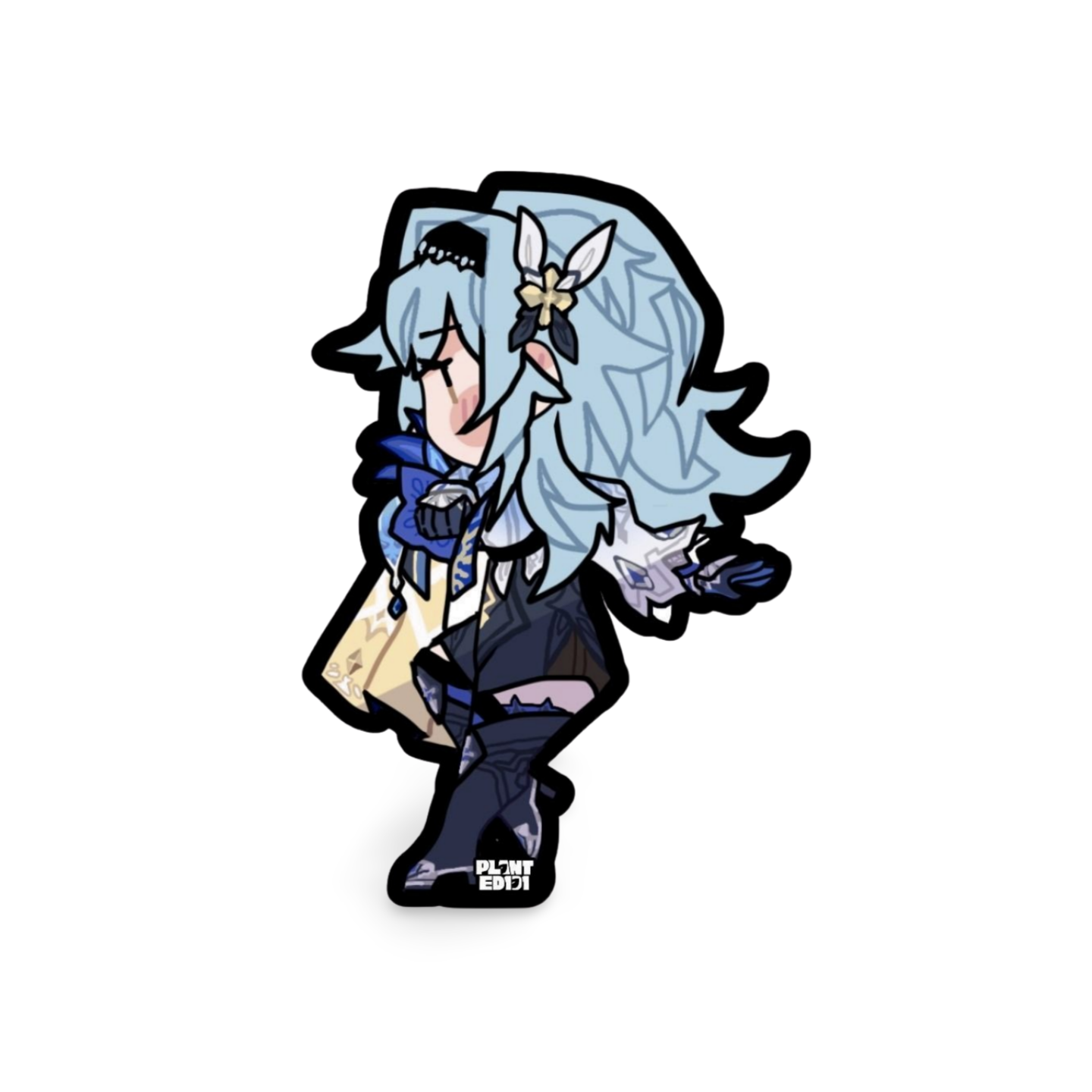 Eula Genshin Impact Chibi Sticker