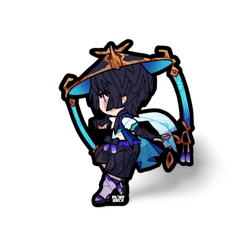 Scaramouche Genshin Impact Chibi Sticker